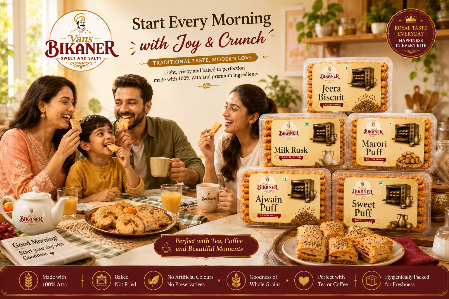 Vans Bikaner biscuit range for joyful crunchy mornings