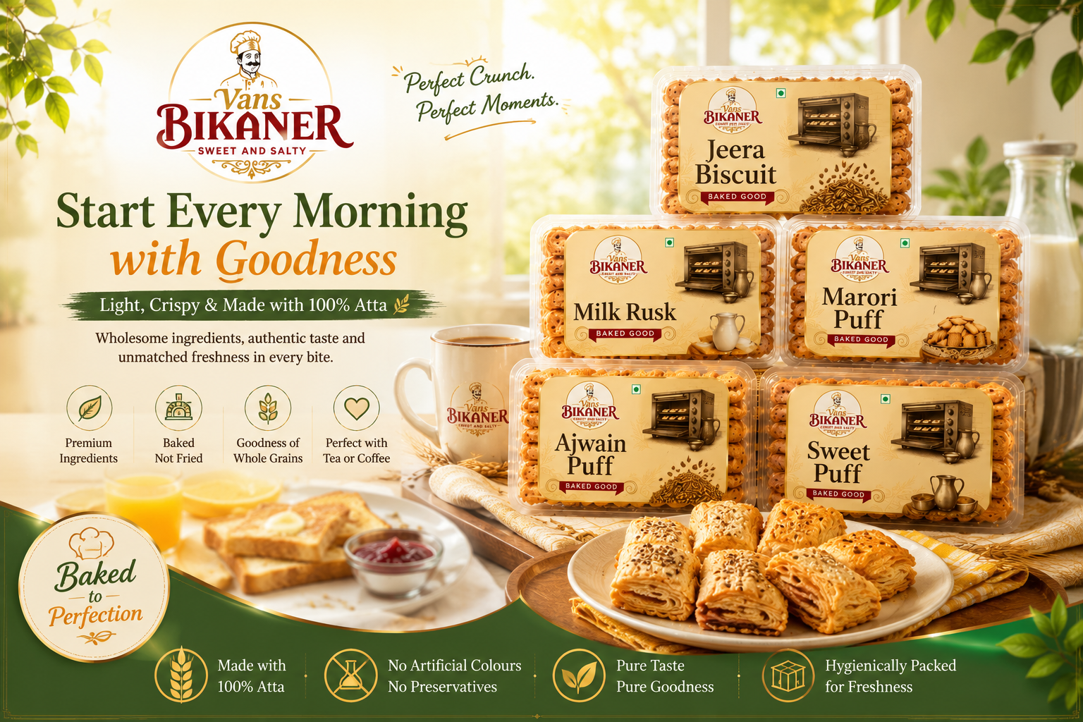 Vans Bikaner biscuit range made with goodness and perfect crunch